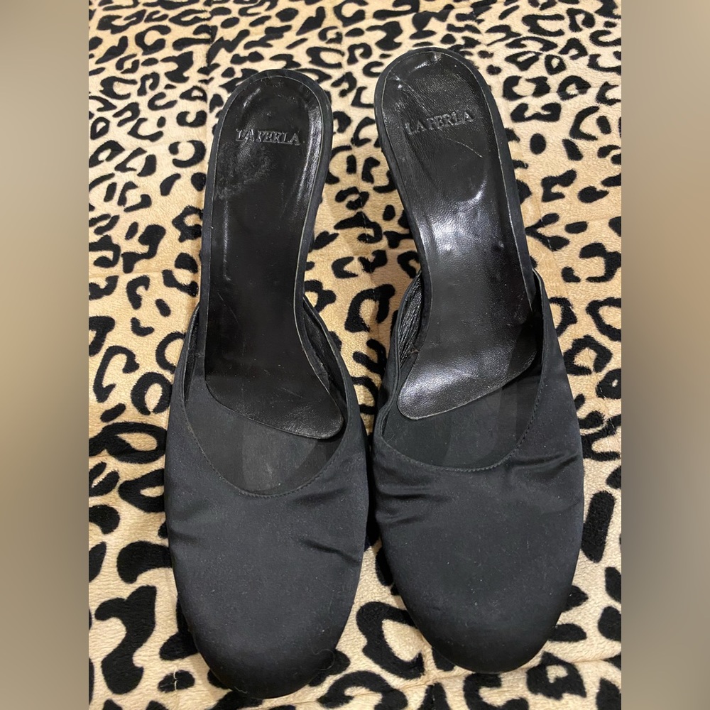La perla mint condition black shoes size 40